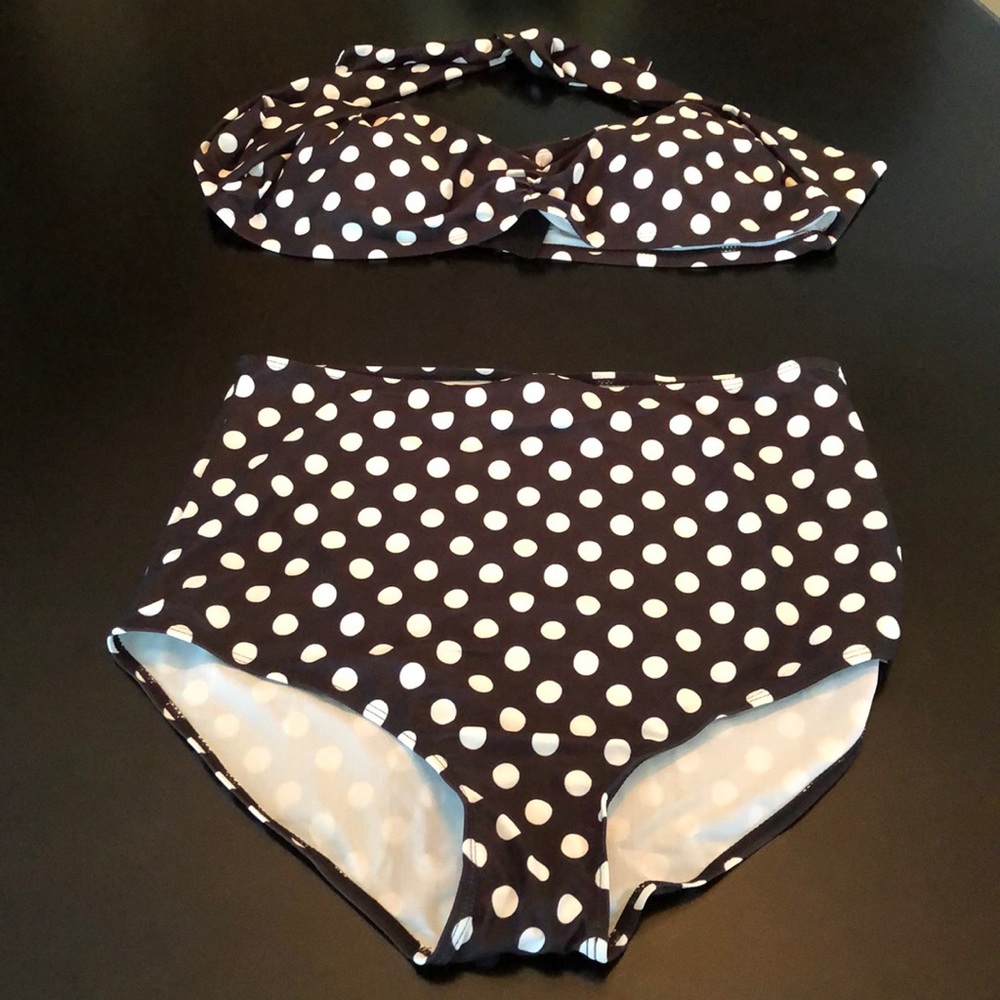 Polka dot bathing suit